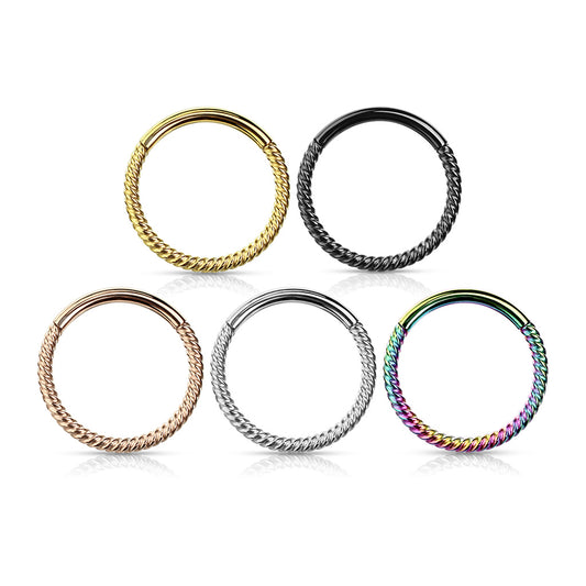 Fine Twist Hinged Segment Ring.