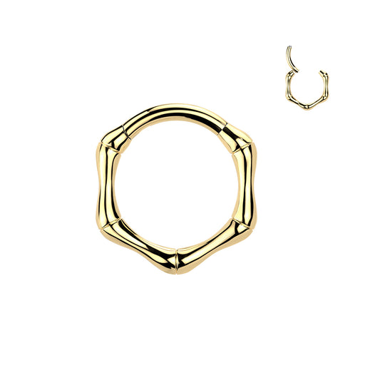 Titanium Bamboo Hinged Segment Ring.