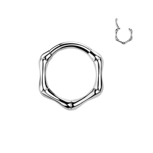 Titanium Bamboo Hinged Segment Ring.