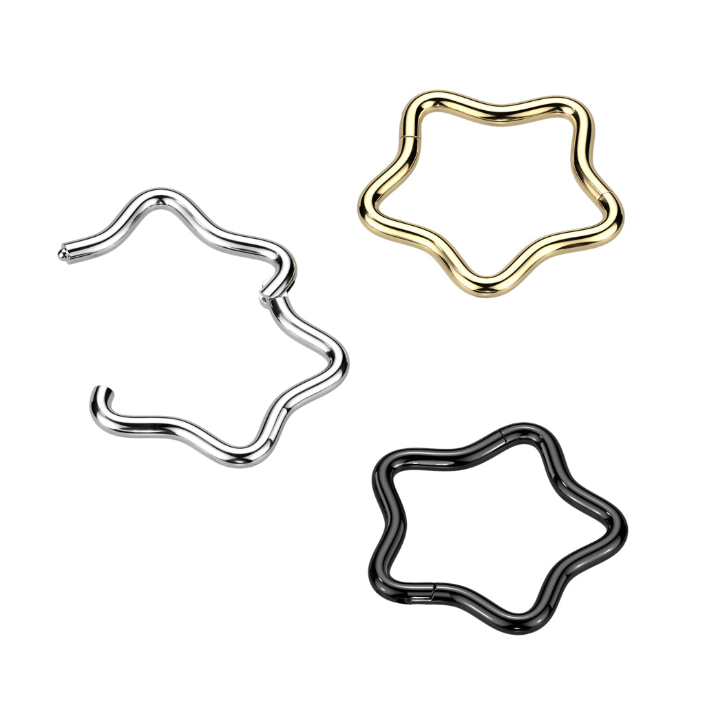 Star Shaped Hinged Ring.