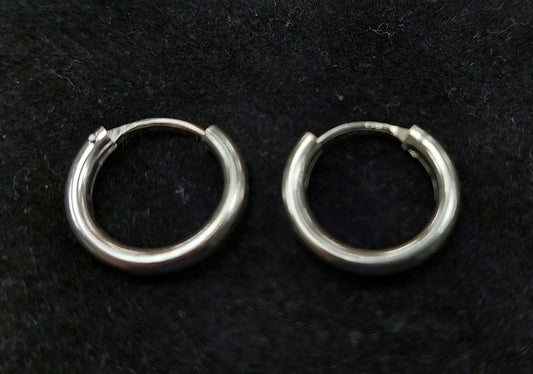 2mm Silver Hinged Hoops .