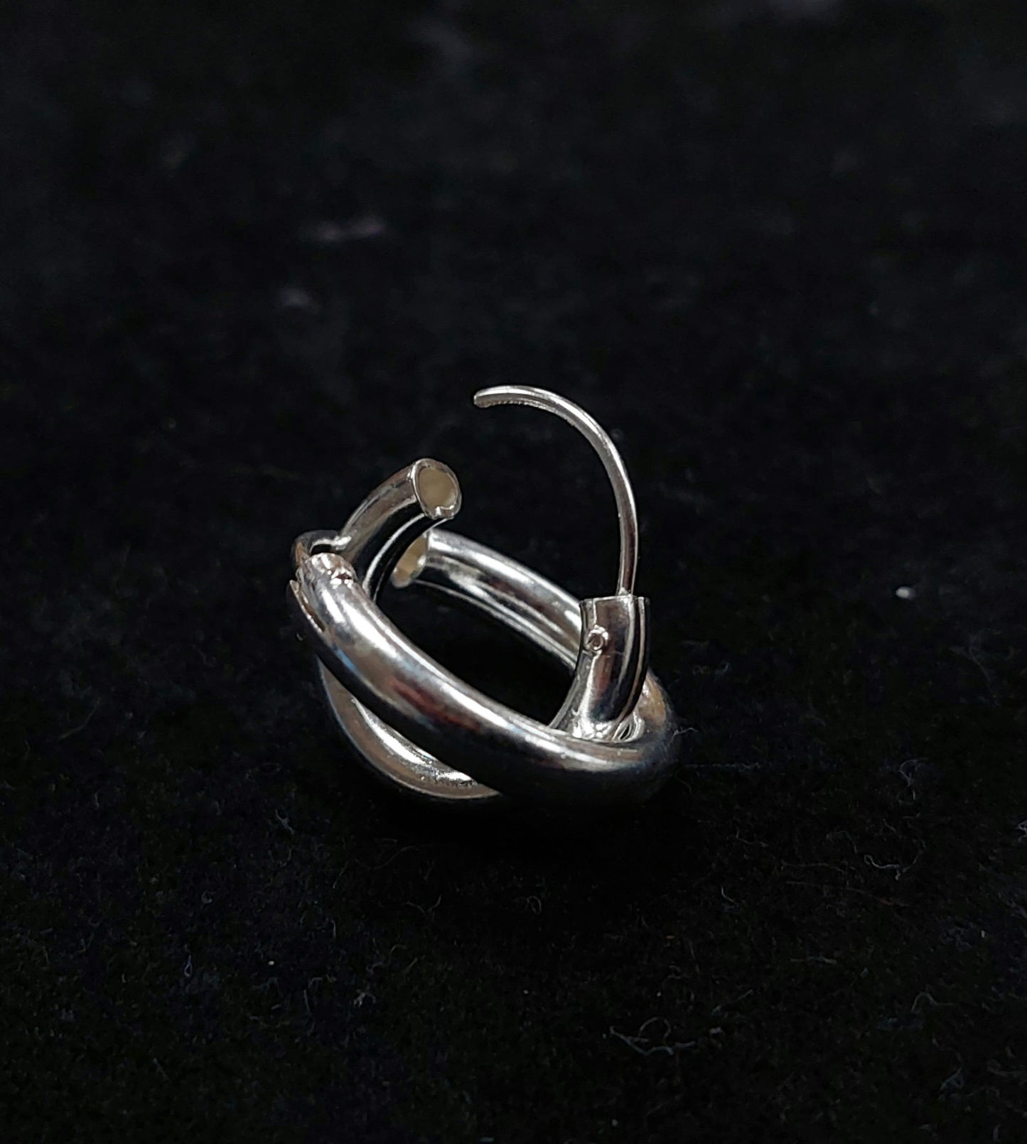 2mm Silver Hinged Hoops .