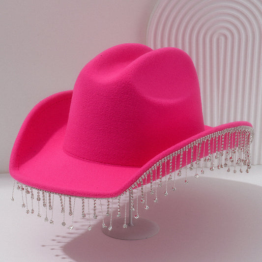 Luxury Dangling Diamantes Cowboy Hat