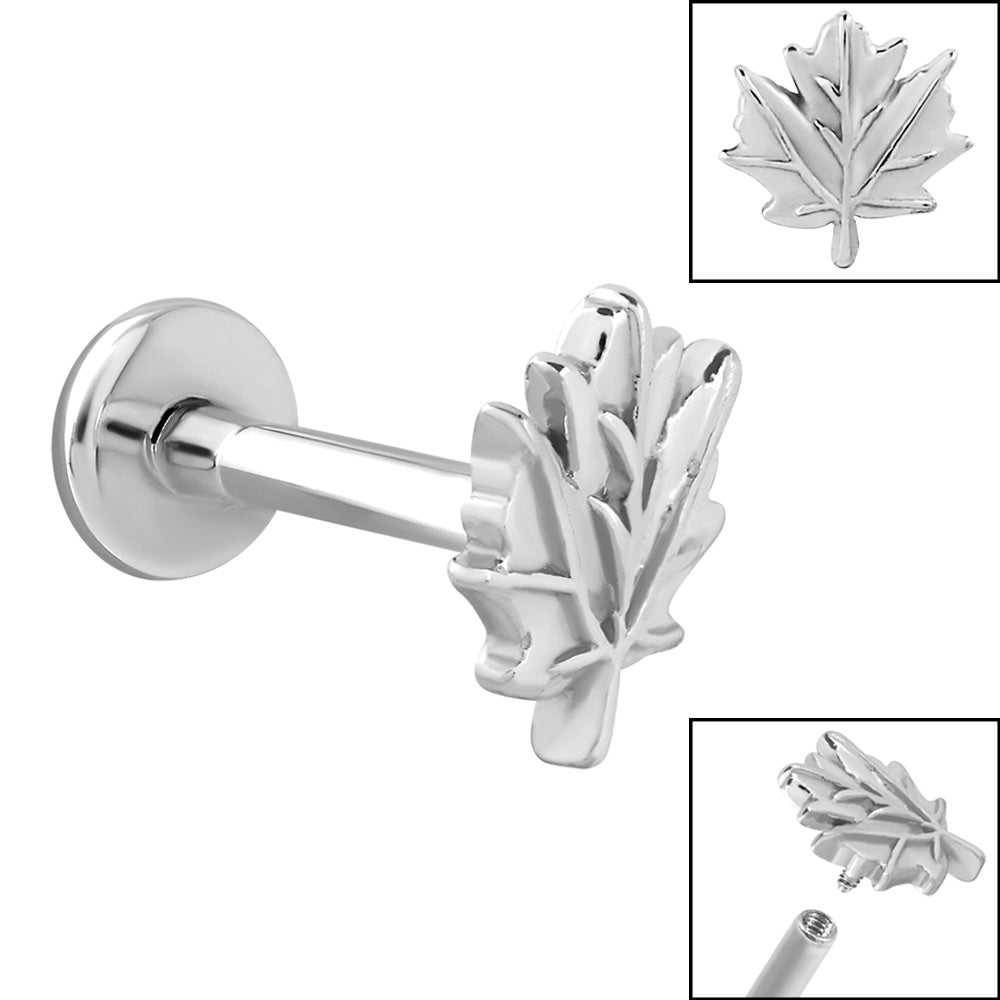 Titanium Maple Leaf Labret.