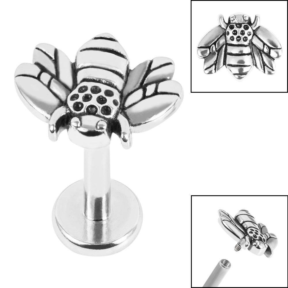 Titanium Honey Bee Labret.