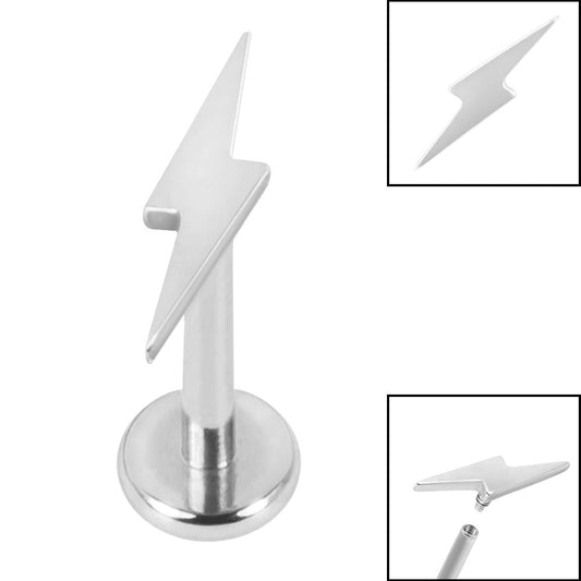 Titanium Lightening Bolt Labret.