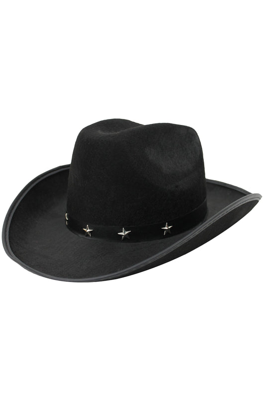 Black Star Studded Cowboy Hat