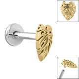 Titanium Monstera Leaf Labret.