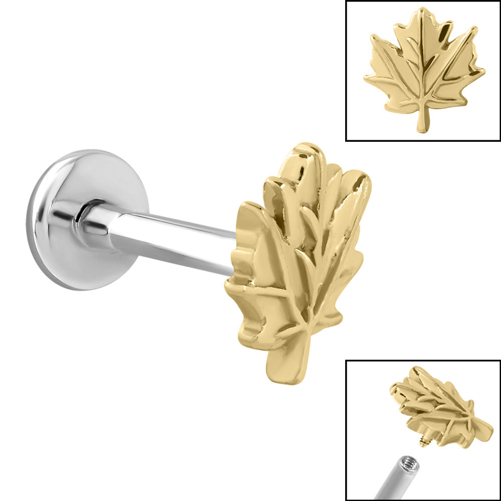 Titanium Maple Leaf Labret.