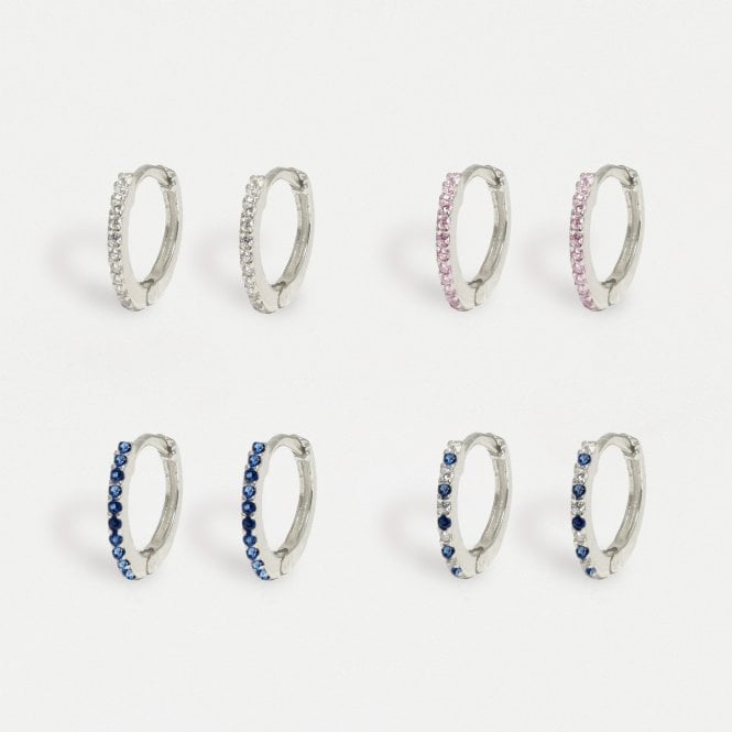 CZ Huggie Hoop Earrings