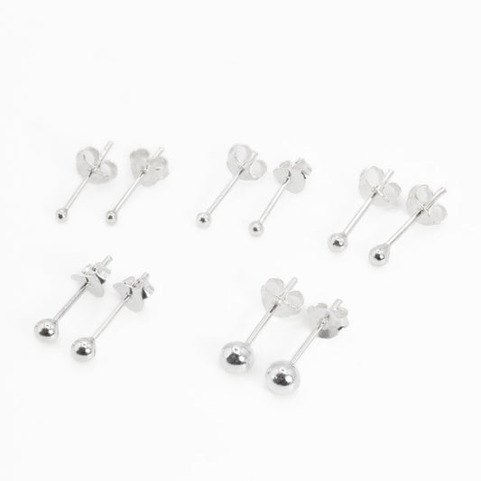 Sterling Silver 5mm Ball Studs