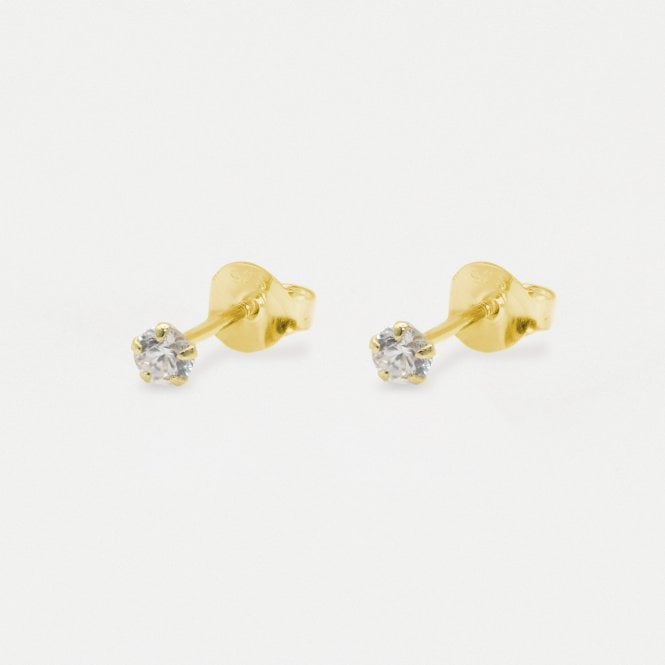 Gold CZ Studs