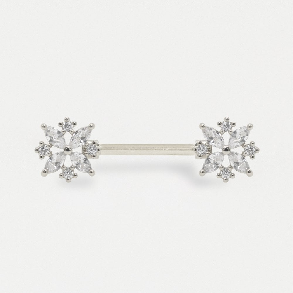 CZ Steel Bloom Nipple Bar.