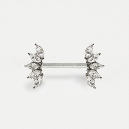 Crystal Petal Nipple Bar.
