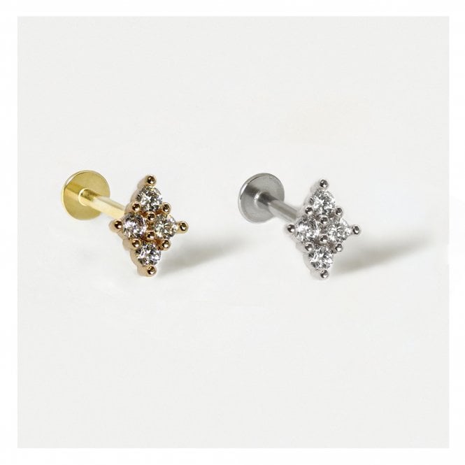 CZ Diamond Shape Labret.