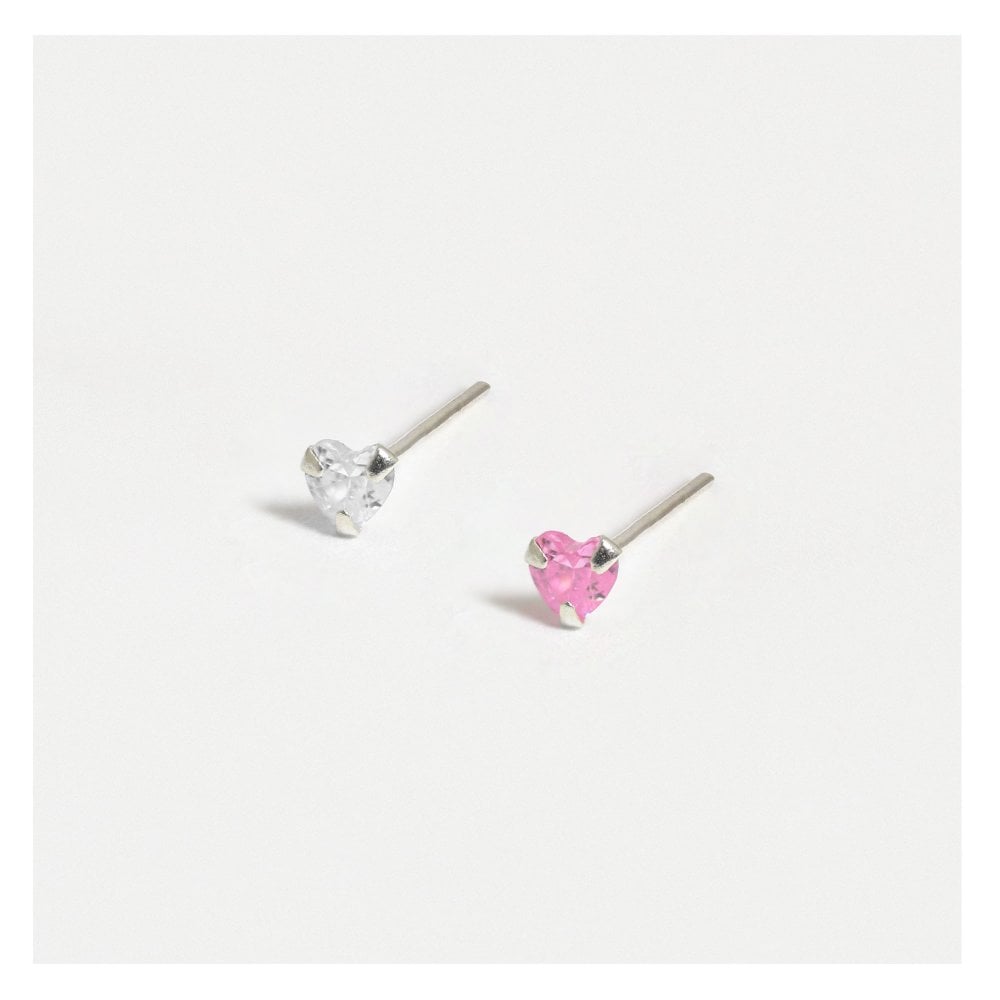 CZ Heart Nose Stud.